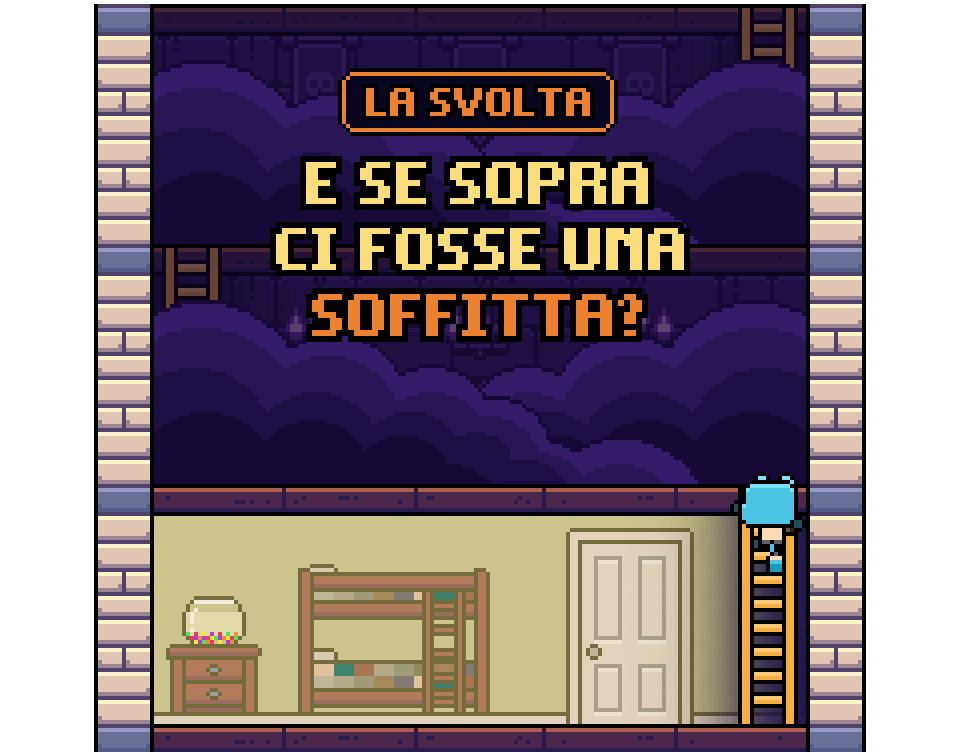 La svolta: sopra la cameretta di Gumball c'è una soffitta buia piena di piani