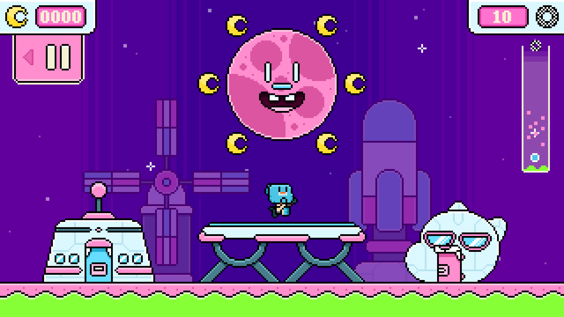 Schermata di gioco di Gumball Social Game: Gumball pronto a partire nella corsa spaziale