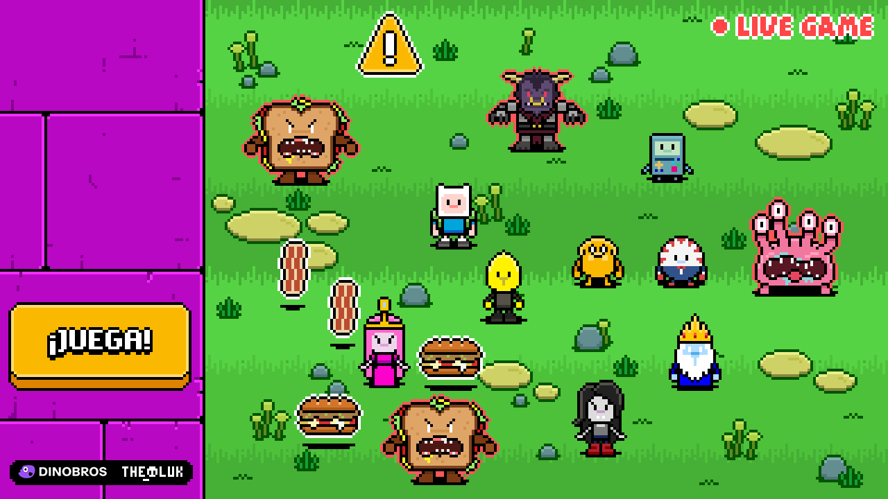 Live game di Adventure Time per Boing con Finn, Jake e gli altri personaggi