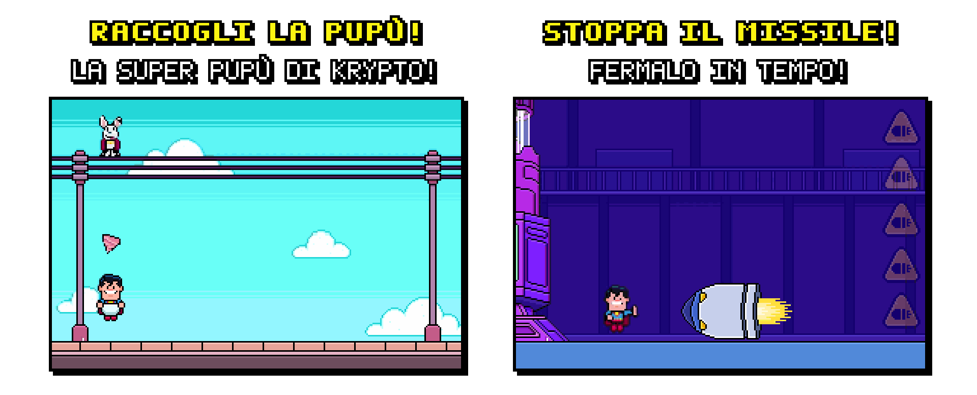 Mini sfide di Super Go!: raccogli la pupù di Krypto e ferma il missile